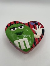 Green M&amp;M&#39;s m&amp;m Valentine 6&quot; Heart Shaped Ceramic Candy Dishes With Lid - £11.28 GBP
