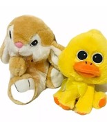 Dan Dee Collectors Choice Tan Bunny &amp; Walmart Duck Plush Lot Both 7” Easter - £9.45 GBP