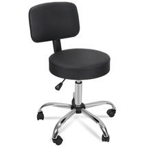 Hydraulic Rolling Swivel Salon Bar Stool Chair Tattoo Massage With Back - £63.55 GBP