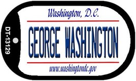 George Washington Novelty Metal Dog Tag Necklace DT-13129 - £12.74 GBP