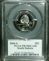 2006-S PCGS PR70DCAM Quarter South Dakota 25c TOP GRADED TOP REGISTRY  2... - £23.56 GBP