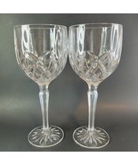 Waterford Marquis BROOKSIDE 8 5/8&quot; Set of 2 GOBLETS Wine Water Glasses - $46.45