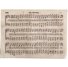 1865 The Dewdrop Victorian Sheet Music Small Page Rare Happy Voices PCBG15A - $24.99