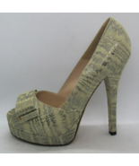 FENDI Peep Toe Stiletto Heel Pumps Snakeskin Pattern Size EU 39.5 US 8.5 - $4,324.39 MXN