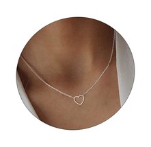 Heart Necklace Tiny Heart Pendant Choker Small - £37.62 GBP