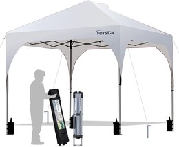 VOYSIGN 10x10 Pop Up Canopy Tent, 100 Sq.Ft of Shade - Portable Outdoor Canopy, - £98.61 GBP