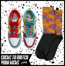 HIGH Socks for Dunk High All Love No Hate Gold University Red Teal Low SB Shirt - £16.64 GBP