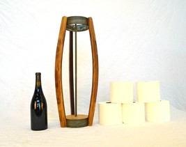 Wine Barrel Toilet Paper Holder - Komuna - Made from retired CA wine barrels - £95.43 GBP