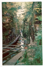 Franconia Notch Flume Gorge Chasm New Hampshire NH Plastichrome Postcard... - $4.99