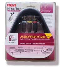 RCA Brand Home Theater Audio/Video Cables 6 FT Red/White/Yellow T06AV - $405.77 MXN