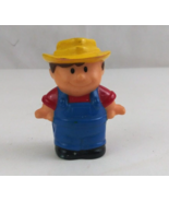 Vintage 1998 Shelcore Fisher Price Little People Farmer 2.5&quot; Toy Figure - €3,36 EUR