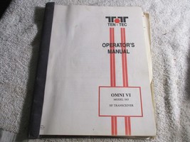 Ten-Tec Omni VI model 563 HF Transceiver Owner&#39;s Manual Original - $26.72