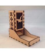 Raven Dice Tower and Tray Purple Acrylic Window COMPACT DESIGN Laser Cut... - $41.66 CAD