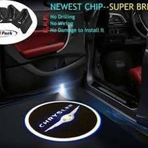 4x Chrysler Logo Wireless Car Door Welcome Laser Projector Shadow LED Light Embl - £30.73 GBP