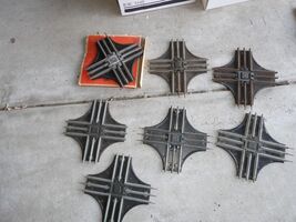 Lot of 7 Vintage O Lionel 1021 Track Crossovers Crossings with One Box - $38.61