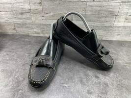 L. L. Bean Driving Loafers Women 8M Shoes Black Leather Slip On Comfort ... - $27.54