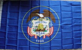 Utah Us State Polyester Flag 3 X 5 Feet Usa United States - $7.36