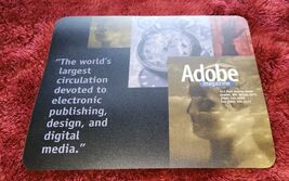 VTG Adobe Magazine Microstore Lexan Mouse Pad Seattle Washington 9.5x8 I... - $29.99