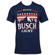 Busch Light Red White and Busch Light Mountains Navy T-Shirt Blue - $34.98+