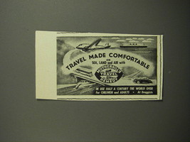 1952 Mothersill&#39;s Travel Remedy Ad - Travel Made Comfortable on Sea, Land Air - £14.65 GBP