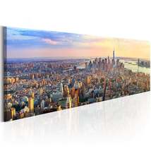Tiptophomedecor Stretched Canvas Wall Art  - New York Panorama - Stretched &amp; Fra - £71.76 GBP+