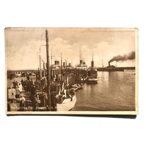 Real Photo Postcard The Landing Pier Douglas Isle of Man IOM Irish Sea vintage - £6.28 GBP