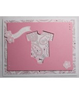 Stampin up! Handmade card Sweet Baby Paisly Pink Paisley Flower Bodysuit... - £4.89 GBP