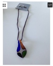 multicolored pendant necklace - £19.58 GBP