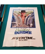 Original Crocodile Dundee Showtime Promo Folded Movie Poster Paul Hogan ... - $314.44 MXN