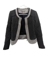 Rebecca Minkoff Two Tone Charcoal Grey Gray Blazer Career Jacket Zip Up ... - £102.25 GBP