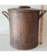 Antique Forged Hammered Copper soup stock pot with lid over 18lbs Arts &amp;... - $7,962.95 MXN