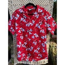 Vintage Hilo Hattie M Red Pink Floral Hawaiian Shirt – Made in USA - $820.80 MXN