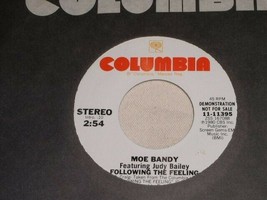 Moe Bandy Following The Feeling 45 Rpm Record Vinyl Columbia Label Promo - £12.63 GBP