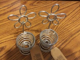 Flower wire egg cups NEW with tags - $10.00