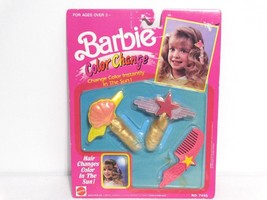 1989 Mattel Arco Toys Barbie Color Change Hair Clips New - $7.43