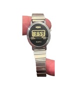 VTG Medana Blue Tone Round Stretch LCD Digital Quartz Watch Date New Bat... - $466.54 MXN