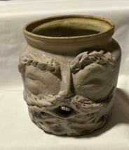 Mustache Bucked Teeth Face Funky Pottery Planter - £38.72 GBP