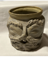 Mustache Bucked Teeth Face Funky Pottery Planter - £39.44 GBP