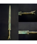 Antigua espada de la dinastía china con boca abierta dragón serpiente ma... - $418.34 CAD