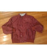 Member&#39;s Only Bomber Jacket Men&#39;s 46  Full Zip Removable Sleeves Burnt O... - $49.36 CAD