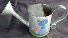 Cute Collectible Small Size Galvanized Steel Watering Can – Hand Painted... - $29.69
