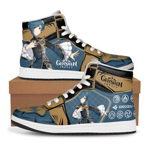Xingqiu JD Air Force Sneakers Hip-Hop Game Genshin Impact Shoes-White - £68.35 GBP+