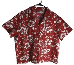 Hilo Hattie&#39;s The Hawaiian Original Xl Blouse Button Down Pocket Short Sleeve... - £14.22 GBP