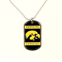 Iowa Hawkeyes Dog Tag Necklace - NCAA - £8.44 GBP