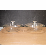 2 Vintage PYREX Casserole 023 Dish 1-1/2 Qt with Lid Clear Glass - $41.58