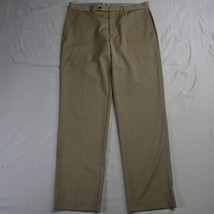 Calvin Klein 34 x 32 Khaki Flat Front Mens Dress Pants - $14.99