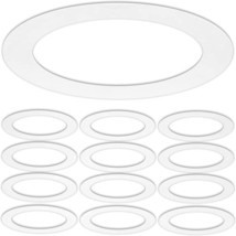 Glossy White Goof Trim Rings, 12 Pack, With An Outer Diameter Of 10 Inch... - £31.44 GBP