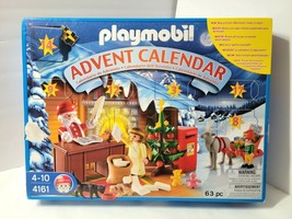 SEALED 63 pc Playmobil Advent Calendar Christmas Post Office Set #4161 Has Tear - £41.06 GBP