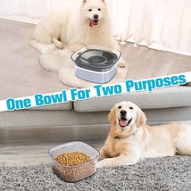 No Spill No Splash Dog Cat Water Bowl Slow Drinking Pet Feeder Dispenser Disc 2L - £23.32 GBP