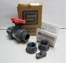 Spears 1839-010 Ball Valve 1&quot; PVC Soc/FIPT FKM O-Ring New - $55.85